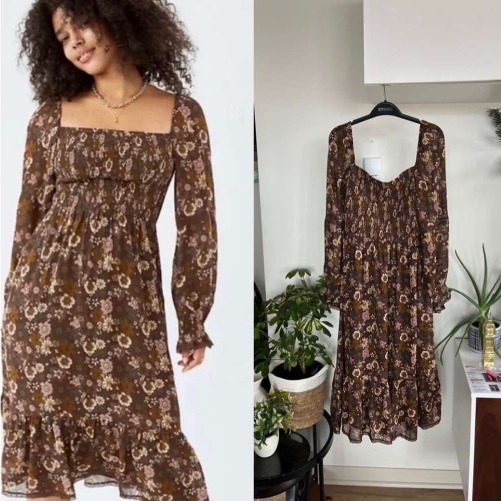Aritzia 70’s Sz M Wilfred Grace Floral Dress Floral Feminine Fall Travel…